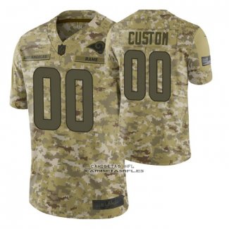 Camiseta NFL Limited Los Angeles Rams Personalizada Salute To Service Verde