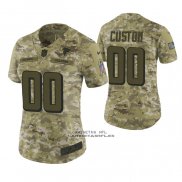 Camiseta NFL Limited Mujer Atlanta Falcons Personalizada 2018 Salute To Service Verde