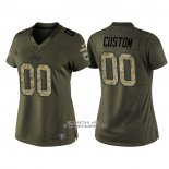 Camiseta NFL Limited Mujer Carolina Panthers Personalizada Salute To Service Verde