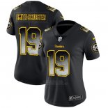 Camiseta NFL Limited Mujer Pittsburgh Steelers Smith-Schuster Smoke Fashion Negro