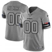 Camiseta NFL Limited New England Patriots Personalizada Team Logo Gridiron Gris