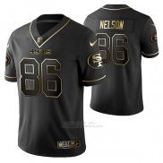 Camiseta NFL Limited San Francisco 49ers Kyle Nelson Golden Edition Negro