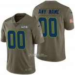 Camiseta NFL Limited Seattle Seahawks Personalizada 2017 Salute To Service Verde