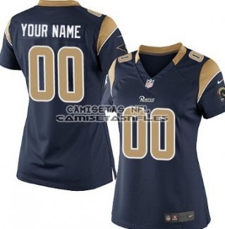 Camiseta NFL Mujer Los Angeles Rams Personalizada Negro