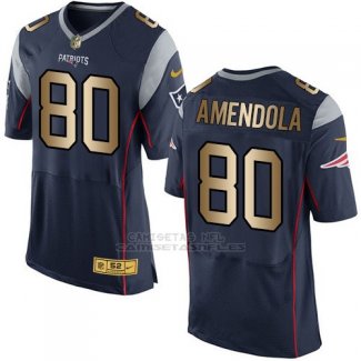 Camiseta New England Patriots Amendola Profundo Azul Nike Gold Elite NFL Hombre