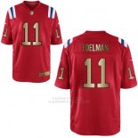 Camiseta New England Patriots Edelman Rojo Nike Gold Game NFL Hombre