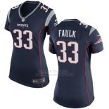 Camiseta New England Patriots Faulk Negro Nike Game NFL Mujer