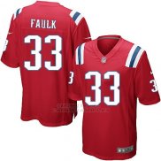 Camiseta New England Patriots Faulk Rojo Nike Game NFL Hombre