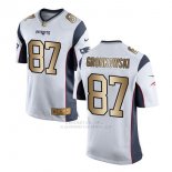 Camiseta New England Patriots Gronkowski Blanco Nike Gold Game NFL Hombre