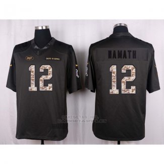 Camiseta New York Jets Namath Apagado Gris Nike Anthracite Salute To Service NFL Hombre