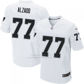 Camiseta Oakland Raiders Alzado Blanco Nike Elite NFL Hombre