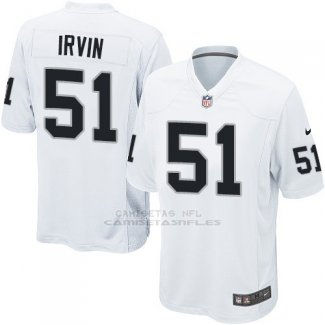 Camiseta Oakland Raiders Irvin Blanco Nike Game NFL Nino