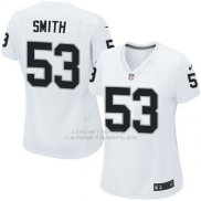 Camiseta Oakland Raiders Smith Blanco Nike Game NFL Mujer