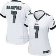 Camiseta Philadelphia Eagles Bradford Blanco Nike Game NFL Mujer