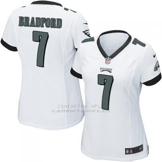 Camiseta Philadelphia Eagles Bradford Blanco Nike Game NFL Mujer