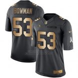 Camiseta San Francisco 49ers Bowman Negro 2016 Nike Gold Anthracite Salute To Service NFL Hombre