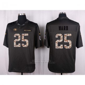 Camiseta San Francisco 49ers Ward Apagado Gris Nike Anthracite Salute To Service NFL Hombre