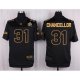 Camiseta Seattle Seahawks Chancellor Negro Nike Elite Pro Line Gold NFL Hombre