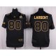 Camiseta Seattle Seahawks Largent Negro Nike Elite Pro Line Gold NFL Hombre