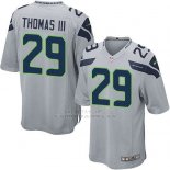Camiseta Seattle Seahawks Thomas Gris Nike Game NFL Hombre