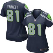 Camiseta Seattle Seahawks Vannett Azul Oscuro Nike Game NFL Mujer
