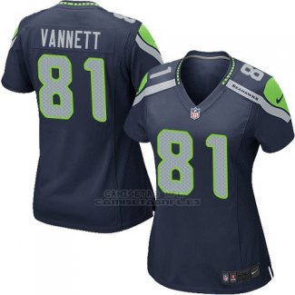 Camiseta Seattle Seahawks Vannett Azul Oscuro Nike Game NFL Mujer