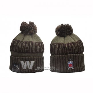 Gorro Beanie Washington Commanders New Era Verde Militar