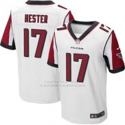 Camiseta Atlanta Falcons Hester Blanco Nike Elite NFL Hombre
