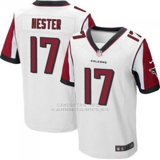 Camiseta Atlanta Falcons Hester Blanco Nike Elite NFL Hombre