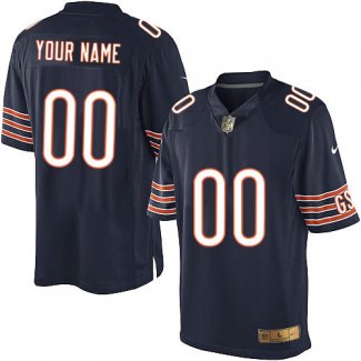 Camiseta Chicago Bears Profundo Azul Nike Gold Legend NFL Hombre