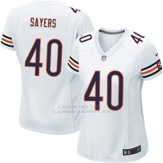 Camiseta Chicago Bears Sayers Blanco Nike Game NFL Mujer