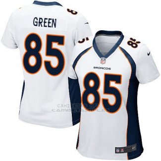 Camiseta Denver Broncos Green Blanco Nike Game NFL Mujer