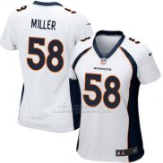 Camiseta Denver Broncos Miller Blanco Nike Game NFL Mujer