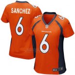 Camiseta Denver Broncos Sanchez Naranja Nike Game NFL Mujer