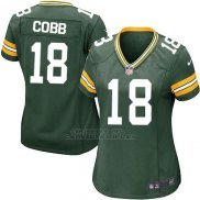 Camiseta Green Bay Packers Cobb Verde Militar Nike Game NFL Mujer