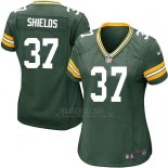 Camiseta Green Bay Packers Shields Verde Militar Nike Game NFL Mujer