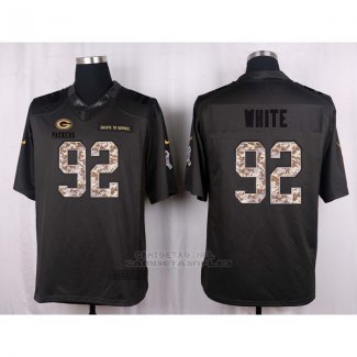 Camiseta Green Bay Packers White Apagado Gris Nike Anthracite Salute To Service NFL Hombre