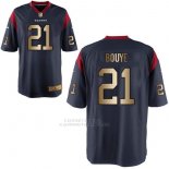 Camiseta Houston Texans Bouye Profundo Azul Nike Gold Game NFL Hombre