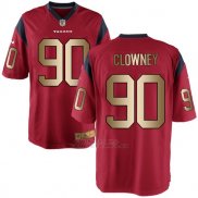 Camiseta Houston Texans Clowney Rojo Nike Gold Game NFL Hombre