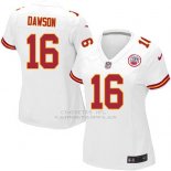 Camiseta Kansas City Chiefs Dawson Blanco Nike Game NFL Mujer