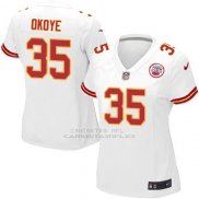 Camiseta Kansas City Chiefs Okoye Blanco Nike Game NFL Mujer