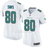 Camiseta Miami Dolphins Sims Blanco Nike Game NFL Mujer