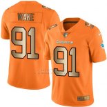 Camiseta Miami Dolphins Wake Naranja Nike Gold Legend NFL Hombre