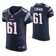 Camiseta NFL Elite Hombre New England Patriots Marcus Cannon Azul Vapor Untouchable