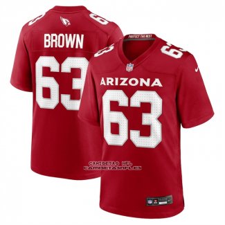 Camiseta NFL Game Arizona Rojos Evan Brown Rojo