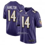 Camiseta NFL Game Baltimore Ravens Kyle Hamilton 2022 NFL Draft Pick Violeta