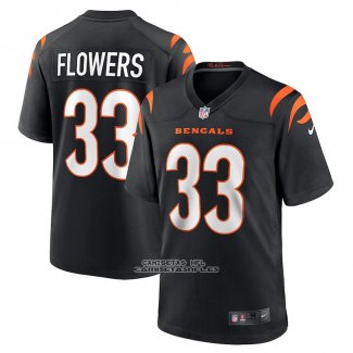 Camiseta NFL Game Cincinnati Bengals Tre Flowers Negro