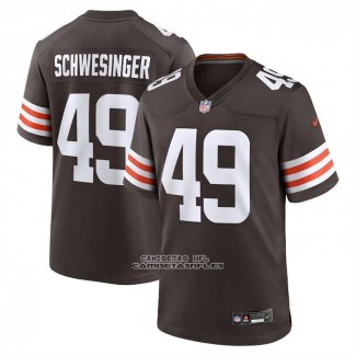 Camiseta NFL Game Cleveland Browns Carson Schwesinger Marron
