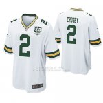 Camiseta NFL Game Hombre Green Bay Packers Mason Crosby Blanco 100th Anniversary