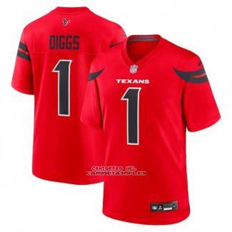 Camiseta NFL Game Houston Texans Stefon Diggs Alterno Rojo
